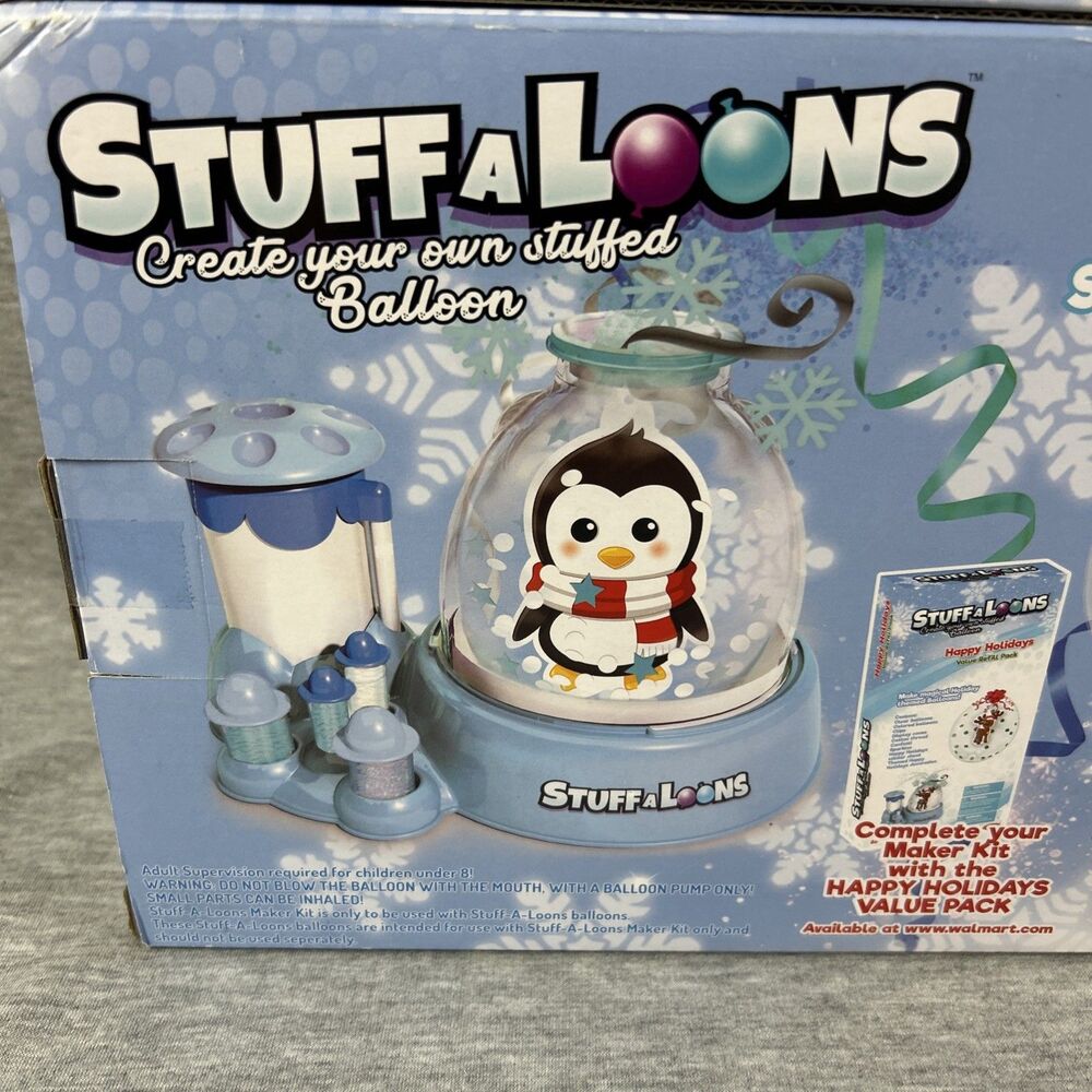 2! - Goodmark Stuffaloons Snow Globe Maker Kit Value Sets Penguin And Snowman! - Picture 11 of 16